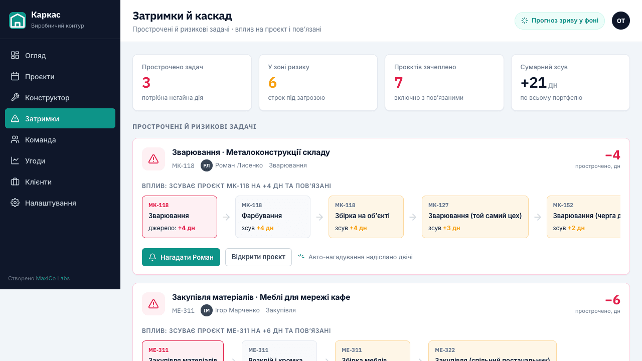 Karkas — production-project management CRM — frame 3