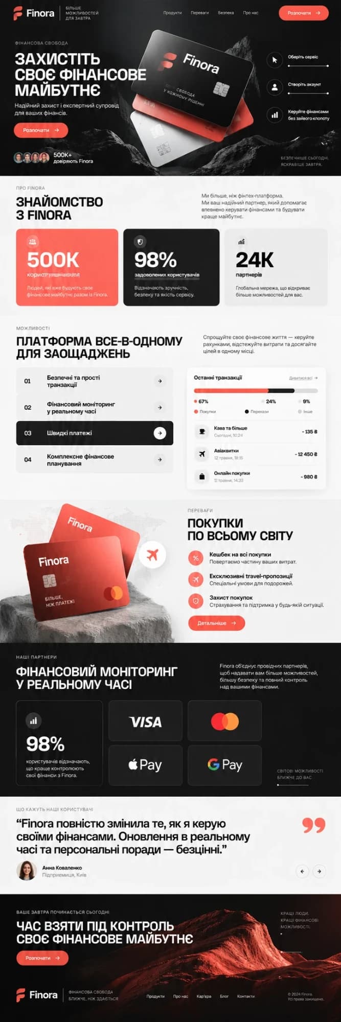 Уся сторінка Finora